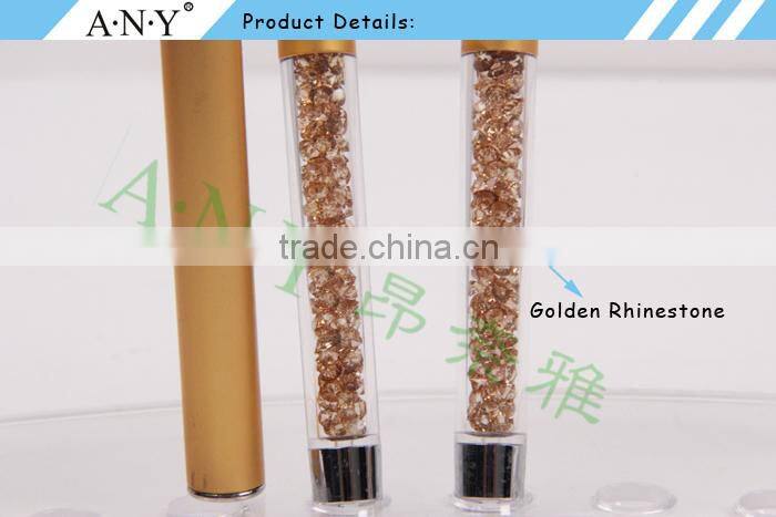 ANY Nail Art Design Care Golden Nail UV Gel Brush Rhinestones Handle