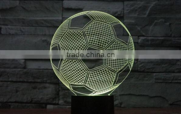 59-Football Model Night Light 3d Lamp Colorful 3d Illusion Art Lamp 3d Acrylic Sculpture Lamp