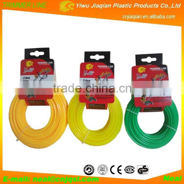 Card head 3.0mmX15m Nylon Garden Grass Trimmer Line For Grass Cutter