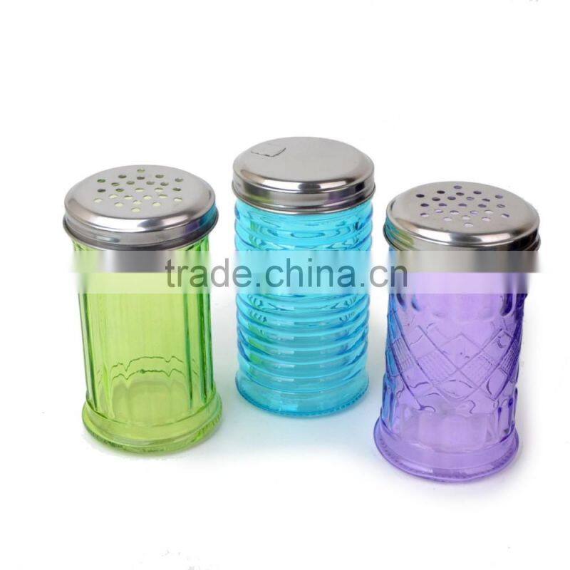 Colored Sugar Shaker Glass Spice Bottle With Escape Unpunished