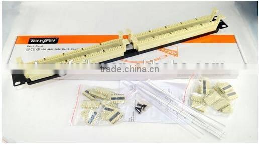 Telephone 50ports loaded Cat3 voice Patch Panel pass fluke