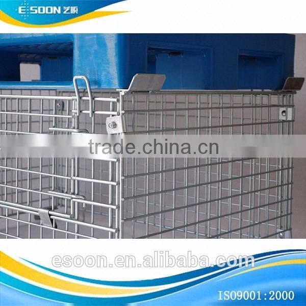 Stackable Metal Wire Containers Match Pallets