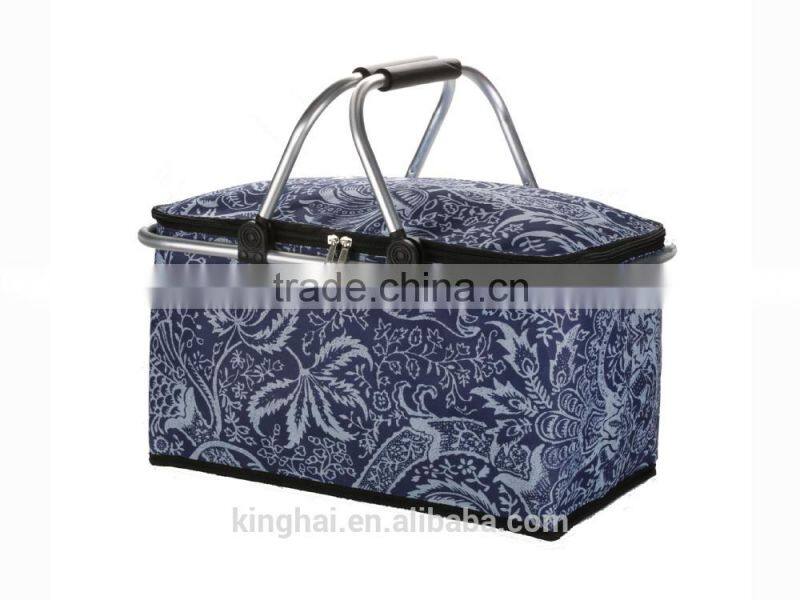 foldbale picnic basket/carry shopping basket/handmade shopping basket