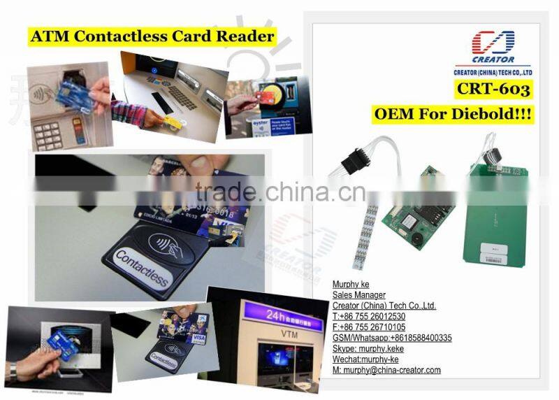 Bank ATM Contactless RFID 13.56Mhz USB CRT-603 Card Reader