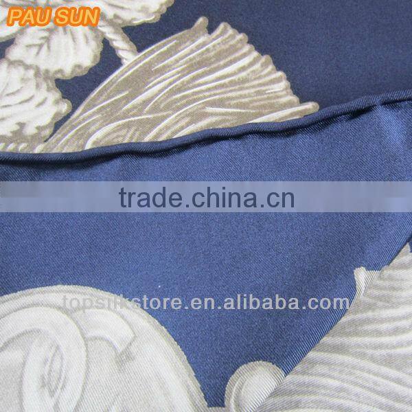 Christmas custom made printed twill silk scarf, designer brand twill silk scarf