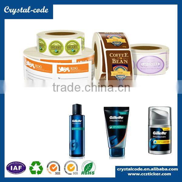 Custom sticker adhesive paper cosmetics label