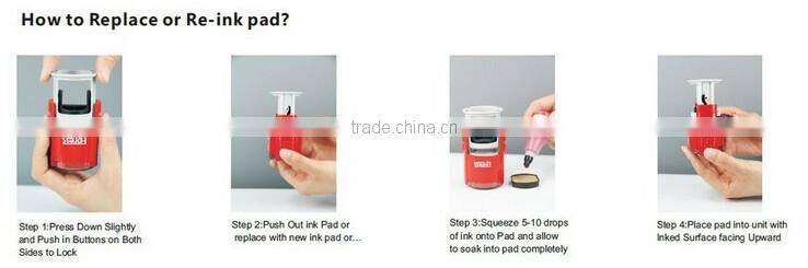 Custom logo self inking rubber stamps