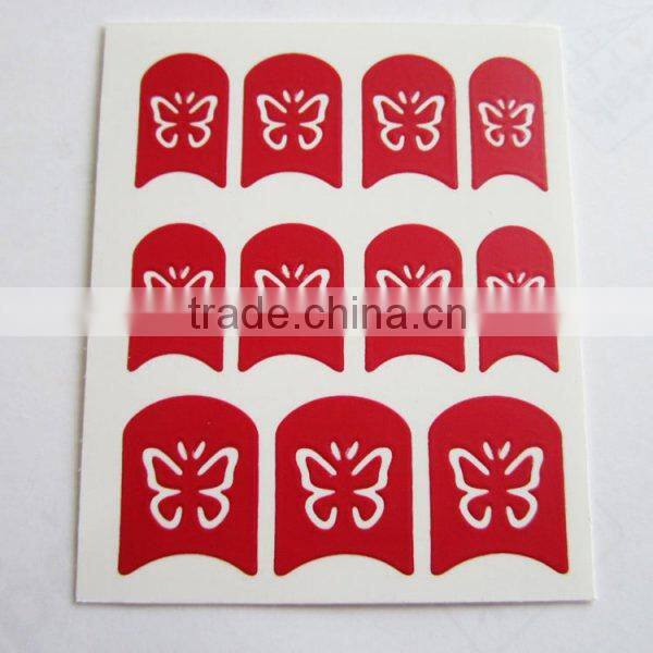 Wholesale DIY reusable hearts nail art stencil hollow out nail designed template