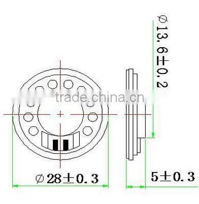 FB28M-1 8ohm 0.5watt high-frequency magnetic ultra-thin speaker speakers with plastic diaphragm (FBELE)