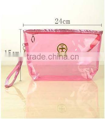 waterproof color PVC cosmetic bag with zipper