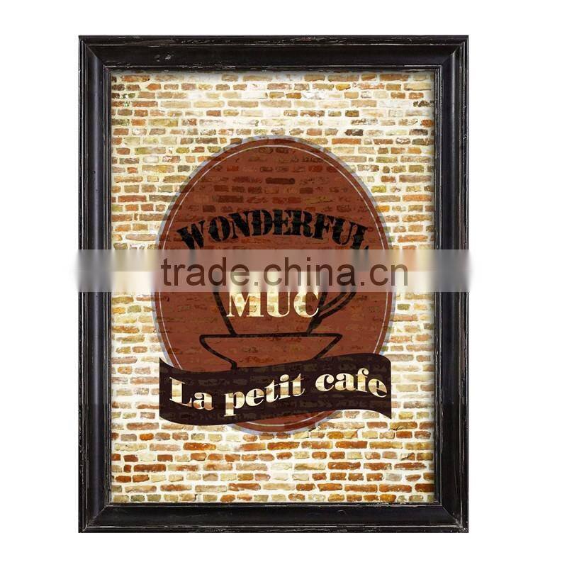 Retro Wooden Framed Home Decoration Wall pringting