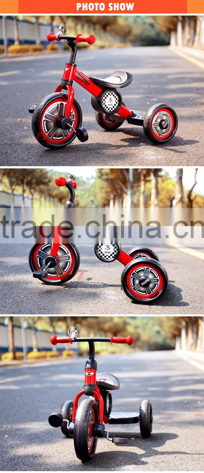 Top quality licensed 10" kids tricycle with back seat for sale