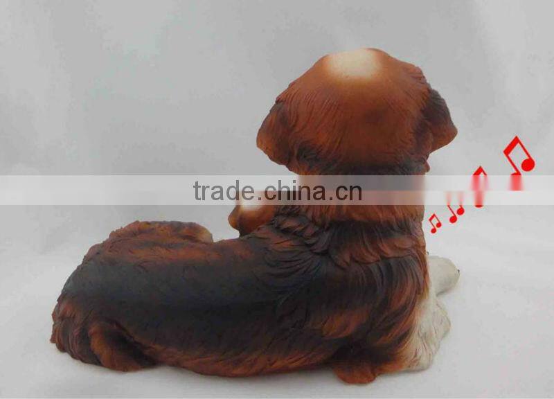 2013 newest shake head resin dog crafts with music