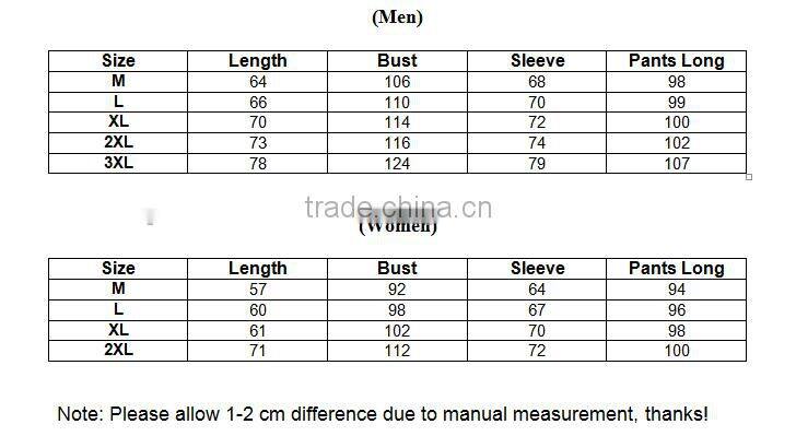 His- and-her tricot jacket wholesale fleece suits tricot suits