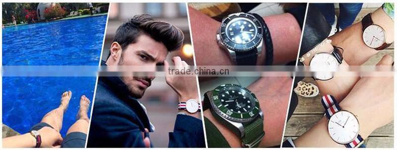 Black Gray Stripe Color PVD Gold 24mm Zulu Watch Strap