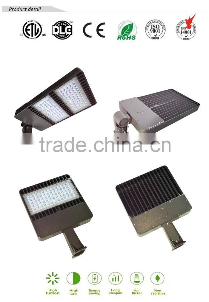 out door lighting parking lot led street light 120w with CE Rohs ETL DLC certification