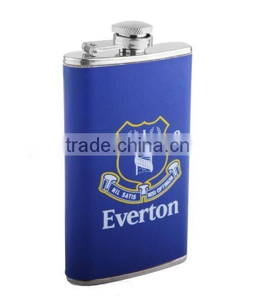 New fashion stainless steel hip flask with PU leather wrap