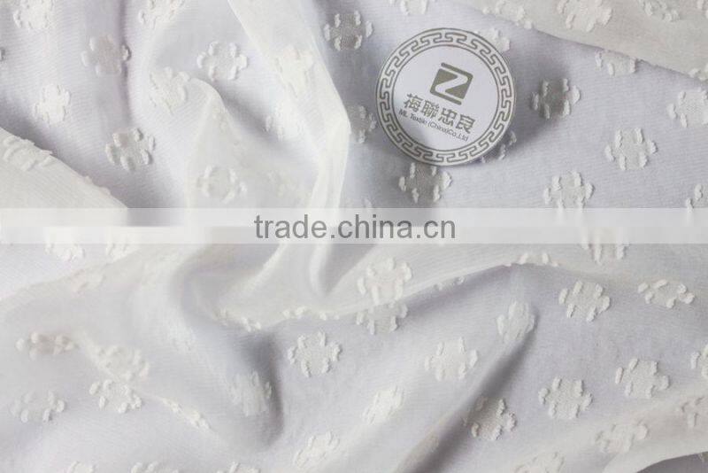 Polyester clip chiffon fabric special cutting flower fabric chiffon for dresses wedding dress