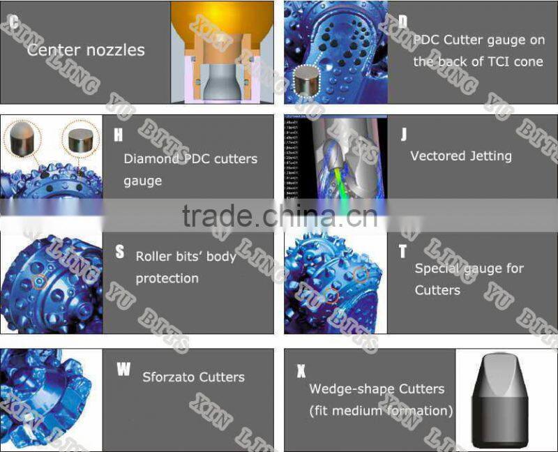 mill tooth tricone rock drilling bits/ tricone rock bit/steel tooth tricone bits