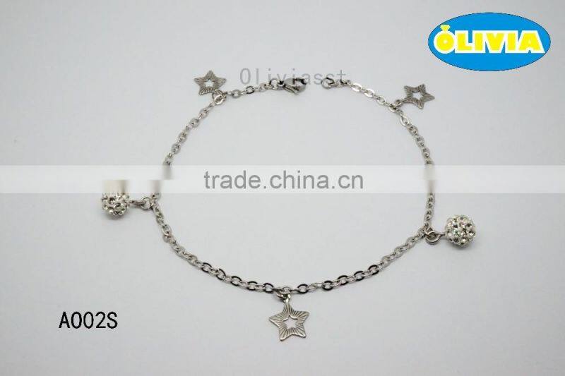 Olivia Jewelry New Arrival Stainless Steel Design Chain Anklet Foot Bracelet Jewelry