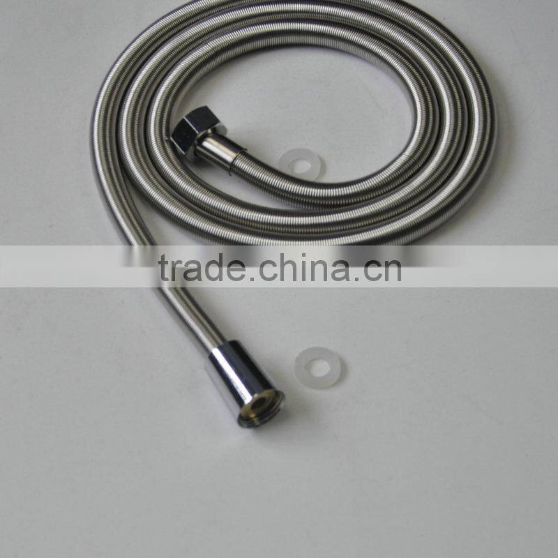 Best quality stainless steel Spring shower pipe, Chrome,strong flexible hose