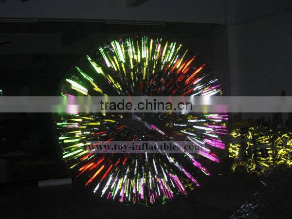 Discount customized shining inflatable zorb ball