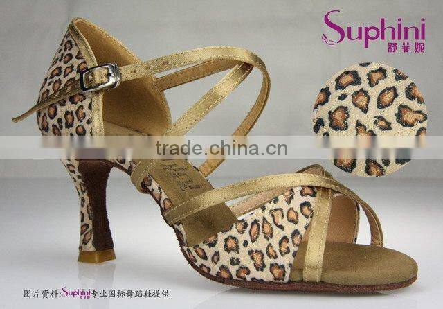 Suphini Leopard High Heel Latin Ballrom Salsa Dance Shoes