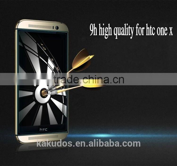 9H tempered glass screen protector for htc one x