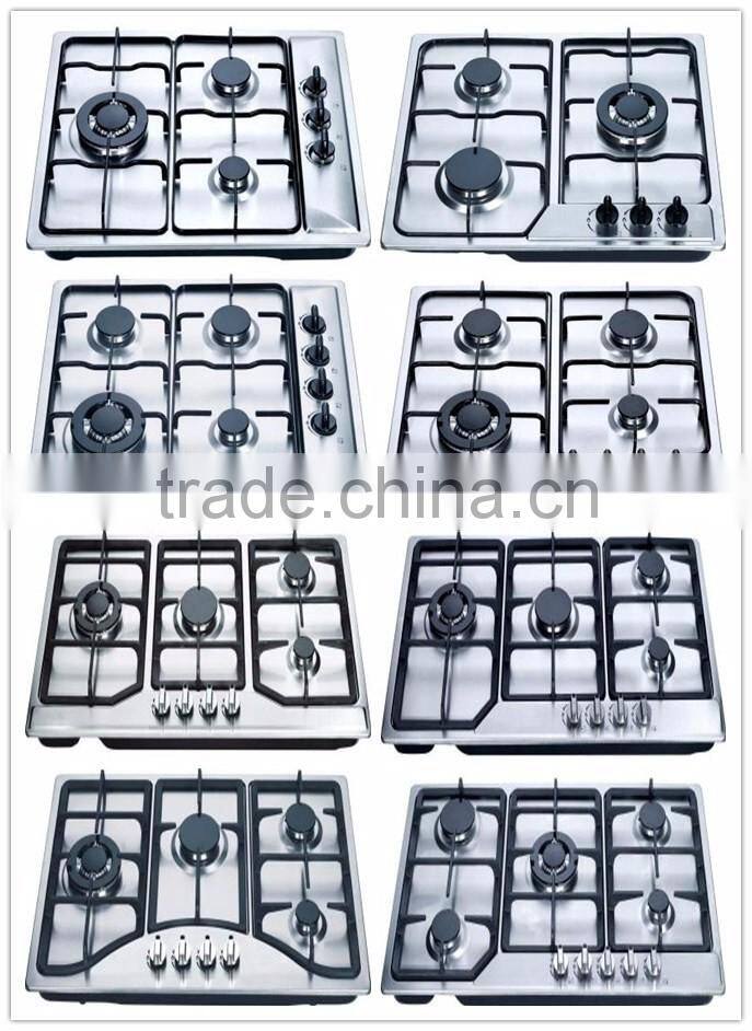 high quality stainless steel panel portable 5 burner gas stove/gas cooker