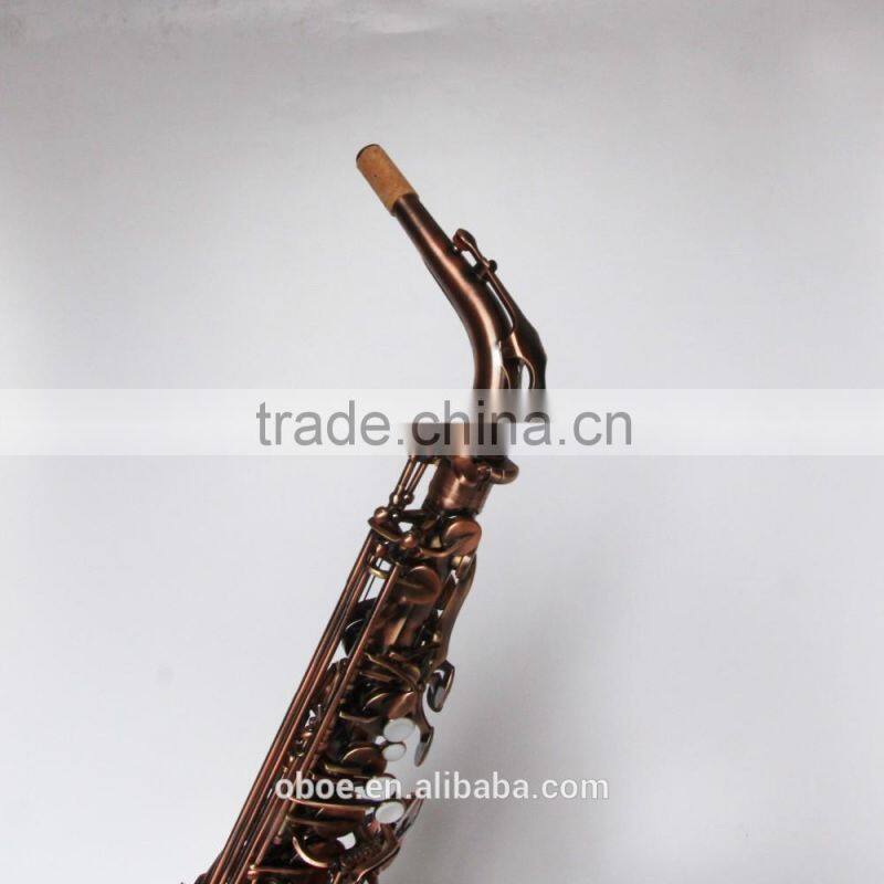 Professional woodwind musical instrument alto saxophone with antique surface finish wholesale