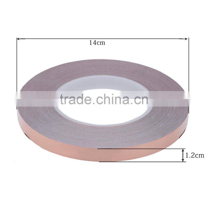 1/2" * 55 yds 12mm * 50m One Side Copper Foil Tape EMI Shielding Single Conductive Adhesive for Guitar