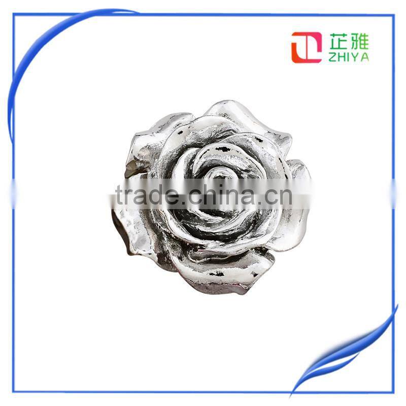 wholesale zhiya Resin flower jewelry silver plated gifts silver plating resin craft accessary