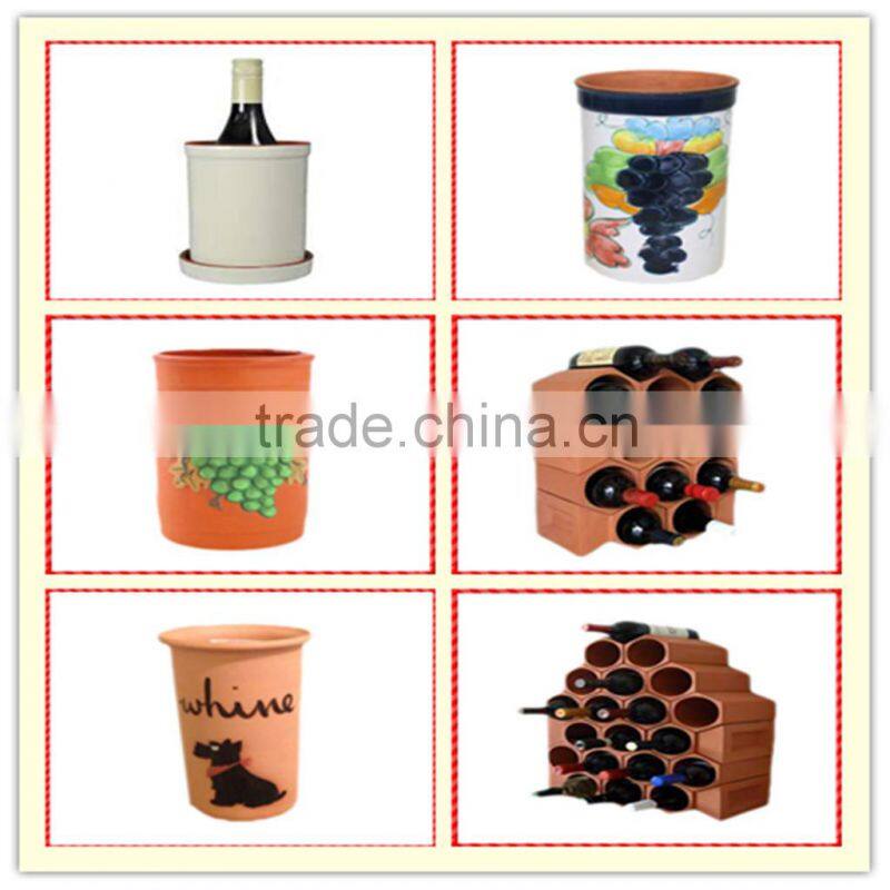 Simple custom grape terracotta table top wine cooler