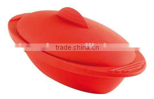 Food grade portable microwave silicone food steamer