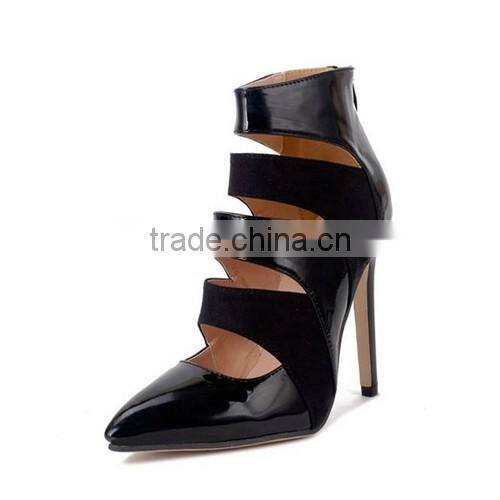 wholsal high heels summer ladies ankle boots black sexy sandals PF4373