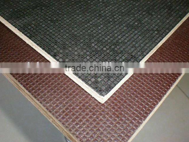 18mm anti-slip film faced plywood, wire-mesh film faced plywood,madera contrachapada