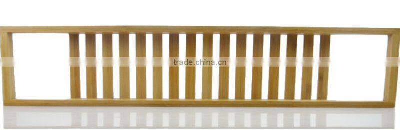 Bathtub Caddy Tray with Extending Sides - Bamboo Wood - Reading Rack Kindle/Book Holder