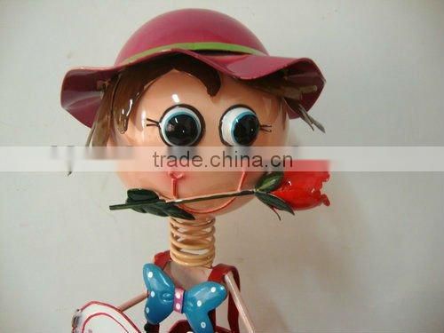 Green Metal crafts can hold trash,home & gardon decoration SX1003-1