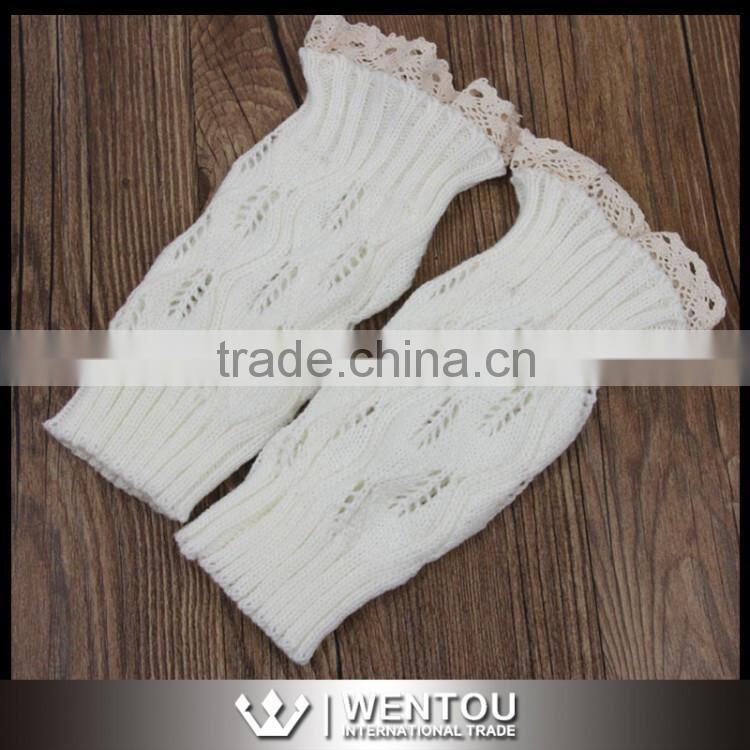 Winter Soft Cuffs Knitted Crochet Women Boot Sock Cuffs