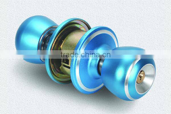 High Quality Tri-Circle Cylindrical Round Knob Door Lock 2288-BU