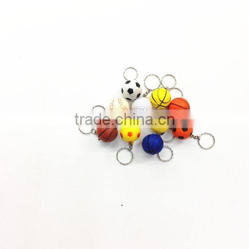 Promotional colorful pu football ball keychain