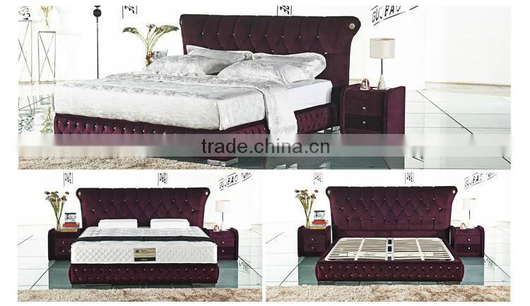 L13074 OEM ODM flat packing king size classic mattress fabric bed