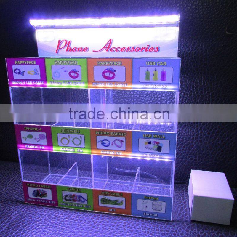 SSW-CA-101 Acrylic Head-set Counter Top Display with LED lights