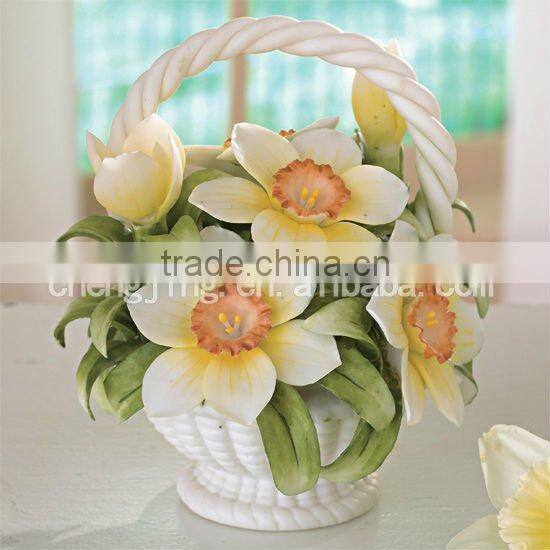 Hand-Made Popular Ceramic Flower Basket