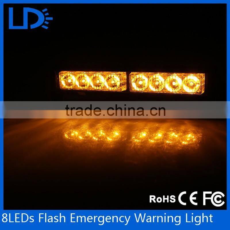 New 12V red blue dash LED vehicle flashing tower warning light with suction cup