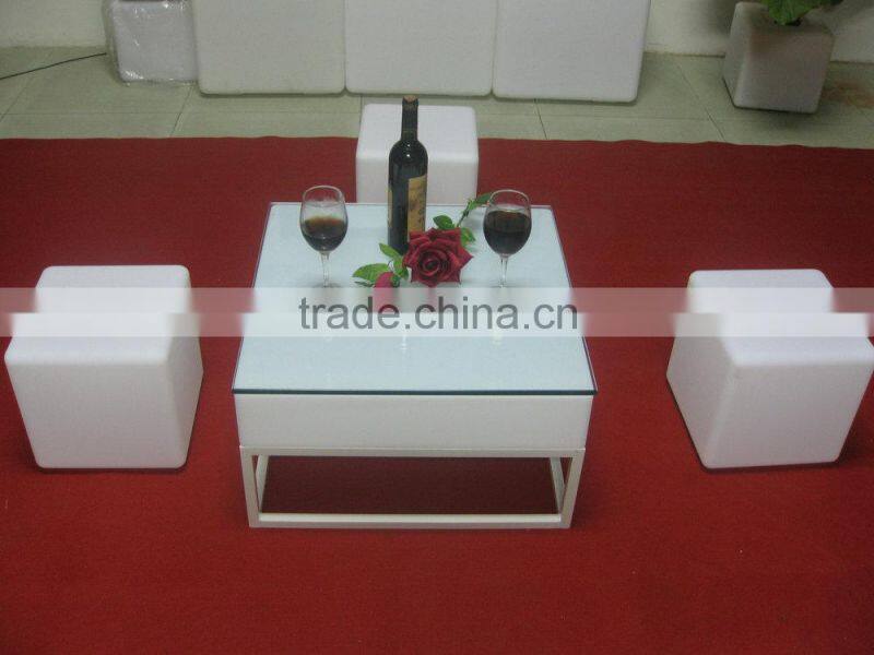 LED square coffee table/restaurant bar hotel convenient small square table tea table/Garden Led Table