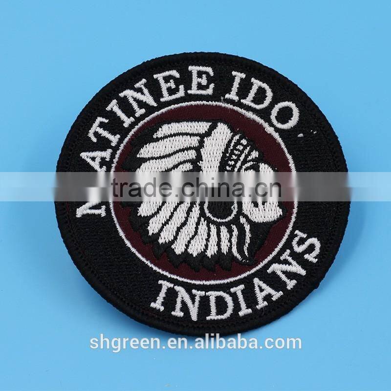 New style twill embroidery patch with back self adhesive for driver's clothes