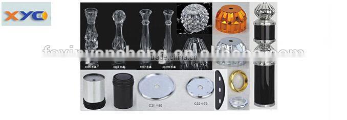 furniture plastic crystal fittings for glass tea table