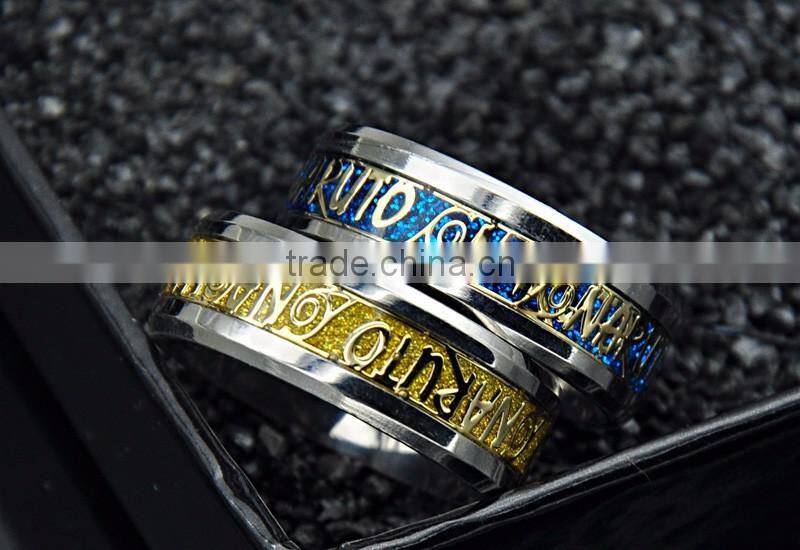 Hot Selling Stainless Steel Silver Latest Wedding Ring Designs Shiny Unisex Jewelry