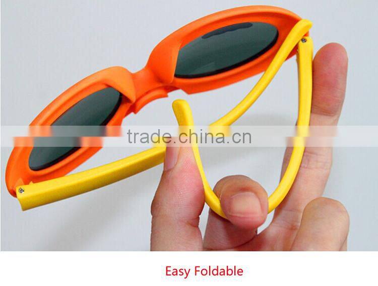 No minimum TPE flexible sunglasses kids,red cartoon no logo revo sunglasses